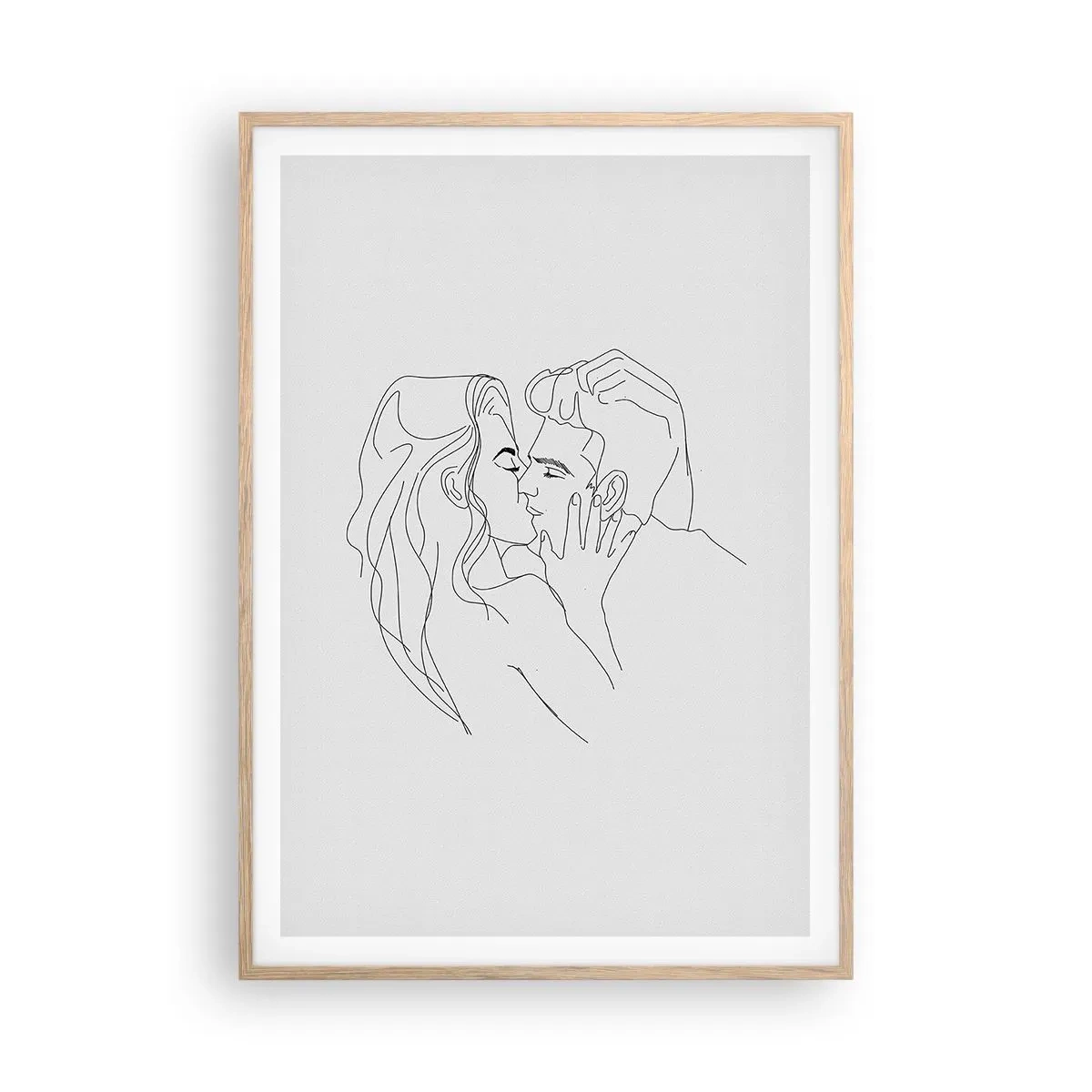 Poszter világos tölgy keretben - Ugyanaz a vonalón - 70x100 cm