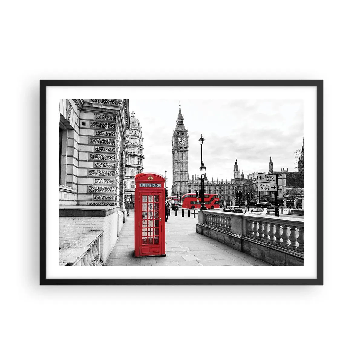 Poszter fehér keretben - London, kétségtelenül - 70x50 cm