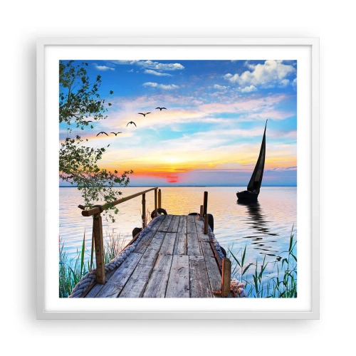 Poszter fekete keretben - Kellemes este - 60x60 cm