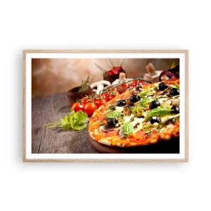 Poszter világos tölgy keretben - A tellúros összetevőkből - 91x61 cm