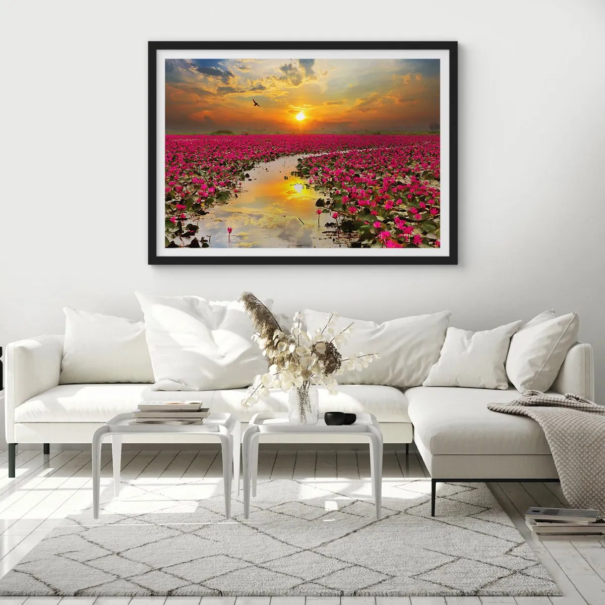 Poszter fehér keretben - A tó titokzatos élete - 70x50 cm