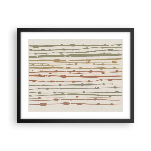 Poszter fehér keretben - Zenei színjegyzetelés - 50x40 cm