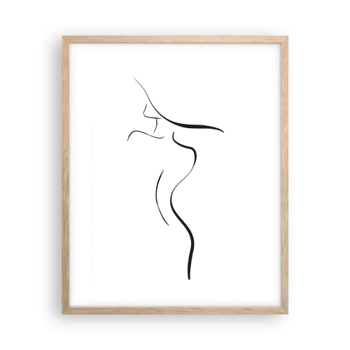 Poszter világos tölgy keretben - Megfoghatatlan, mint egy hullám - 40x50 cm