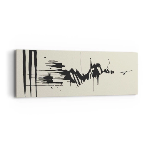 Vászonkép - Sietős absztrakció - 90x30 cm
