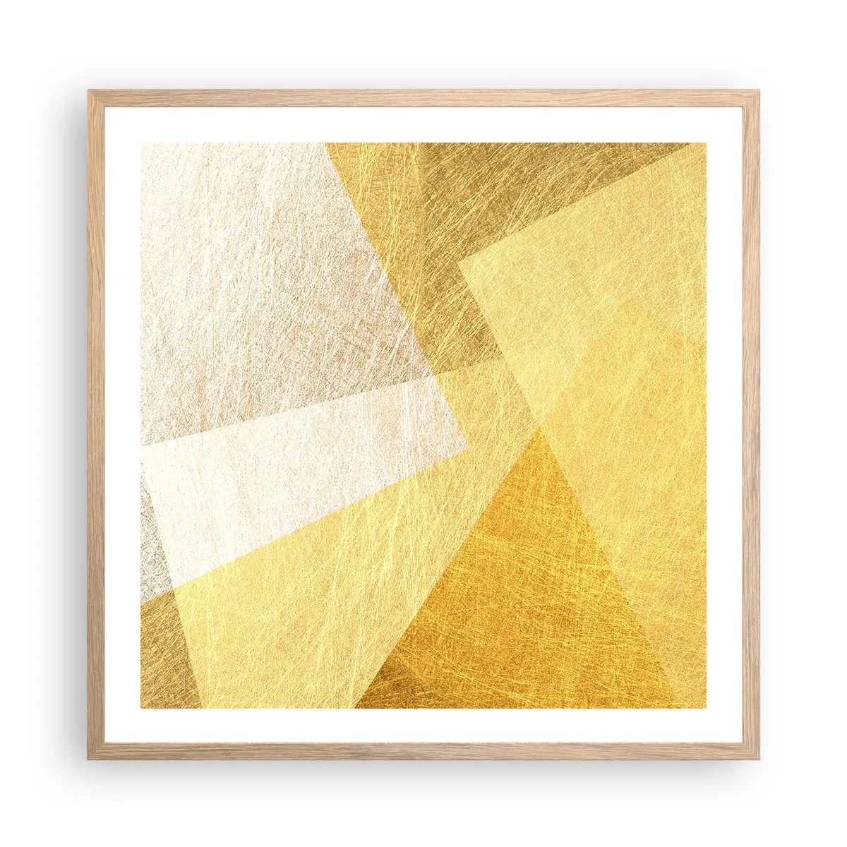 Poszter világos tölgy keretben - A geometria időjárása - 60x60 cm