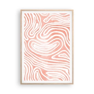 Poszter világos tölgy keretben - Egy korall labirintusban - 70x100 cm