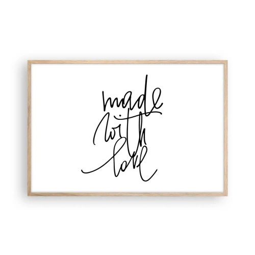 Poszter világos tölgy keretben - A legjobb márka - 91x61 cm