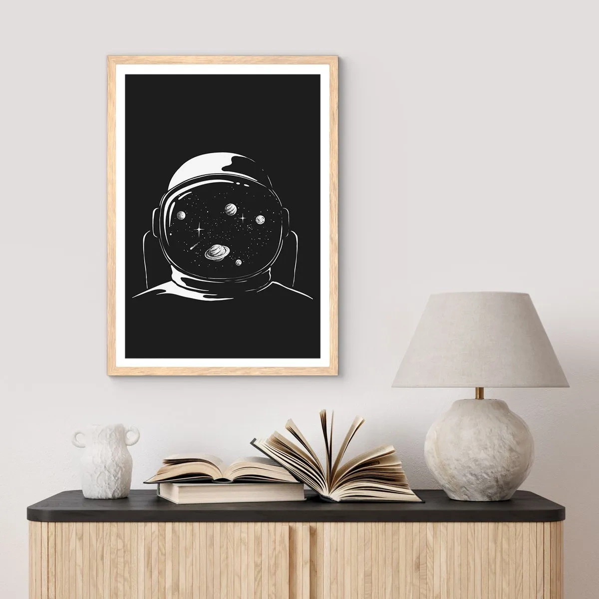 Poszter világos tölgy keretben - Szép kilátás - 50x70 cm