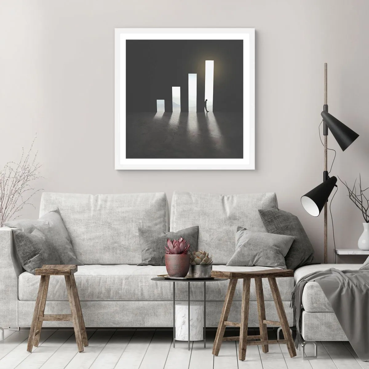 Poszter fekete keretben - Siker - egy benyomás - 60x60 cm