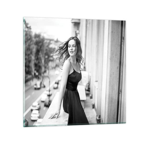 Üveg kép - Biztosan párizsi - 30x30 cm