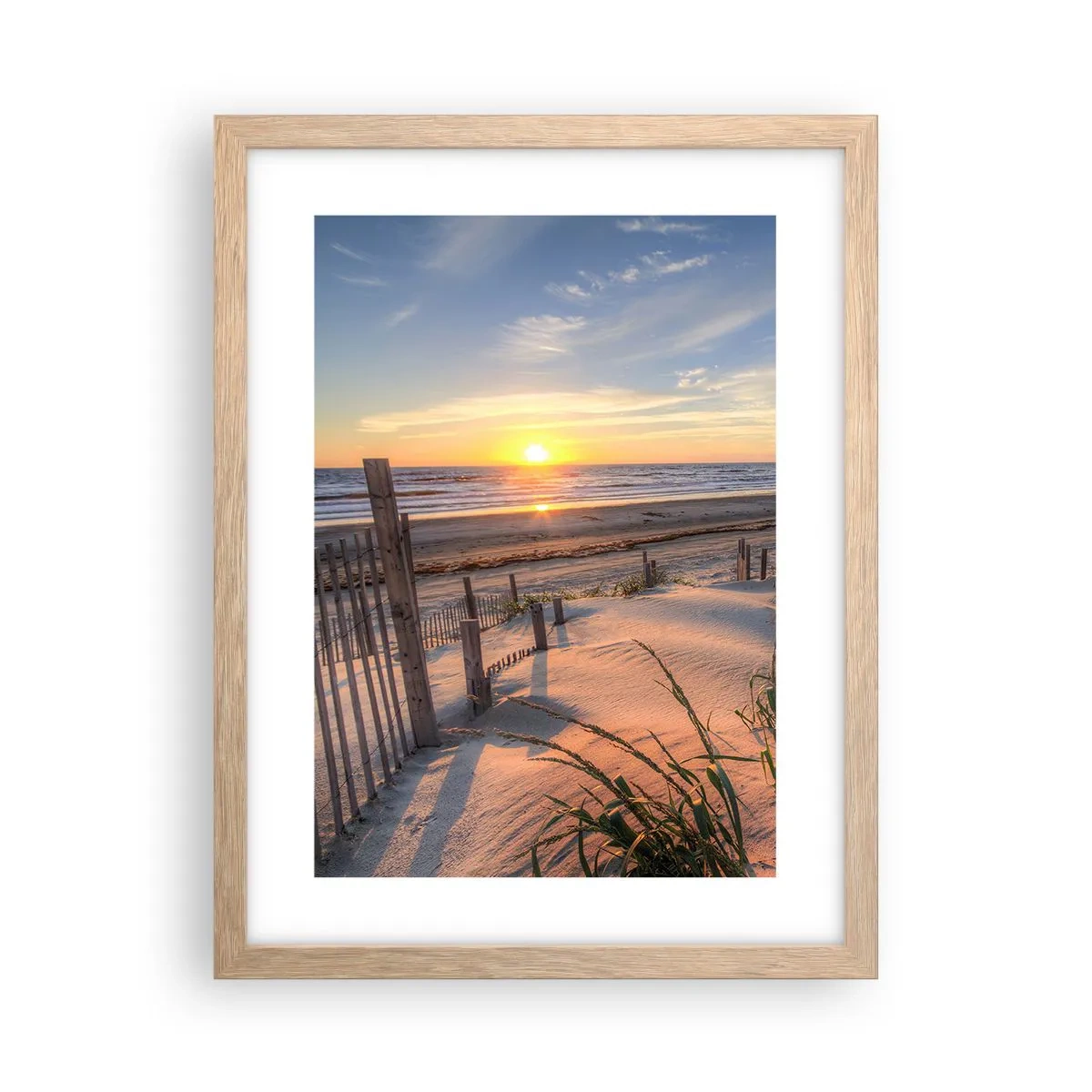 Poszter világos tölgy keretben - A szél ragyogása és árnyéka - 30x40 cm