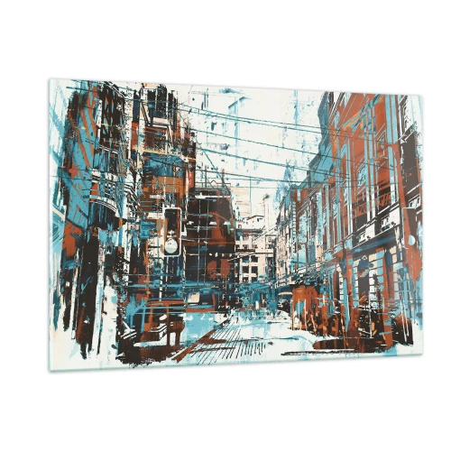 Üveg kép - Egy kopott városi ösvény - 120x80 cm