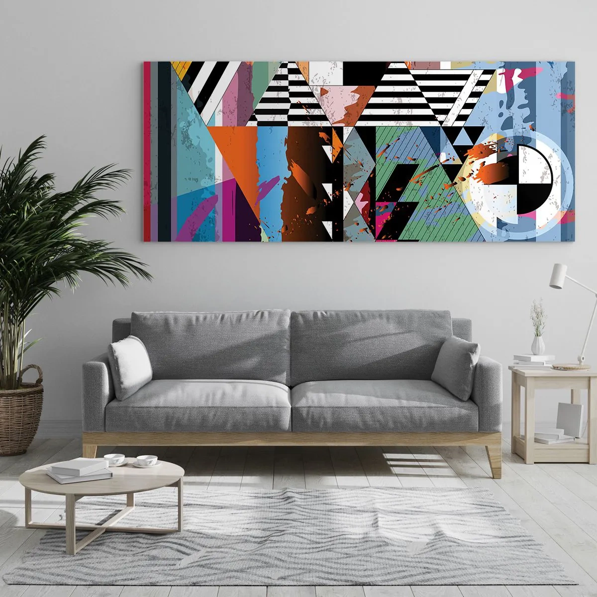 Üveg kép - Geometrikus és organikus - 120x50 cm