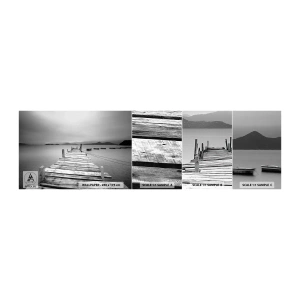 Fotótapéta Minta Öntapadós Deluxe Sticker - Hegyeken és tengereken túl - Tájkép, Fa híd, Łódź - 100x30 cm