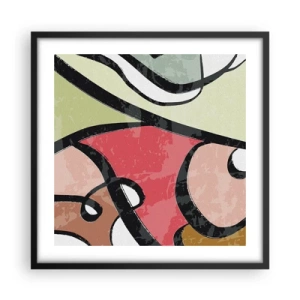 Poszter fehér keretben - Pirouettek a színek között - 50x50 cm