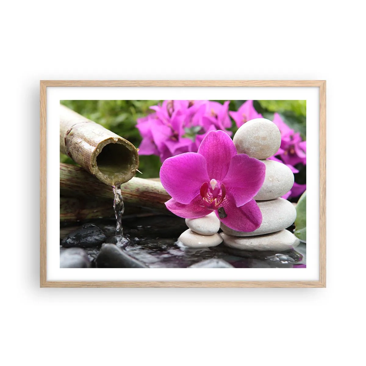 Poszter világos tölgy keretben - Már pihensz - 70x50 cm