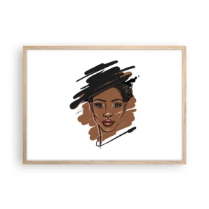 Poszter világos tölgy keretben - Édes, mint a csokoládé - 70x50 cm