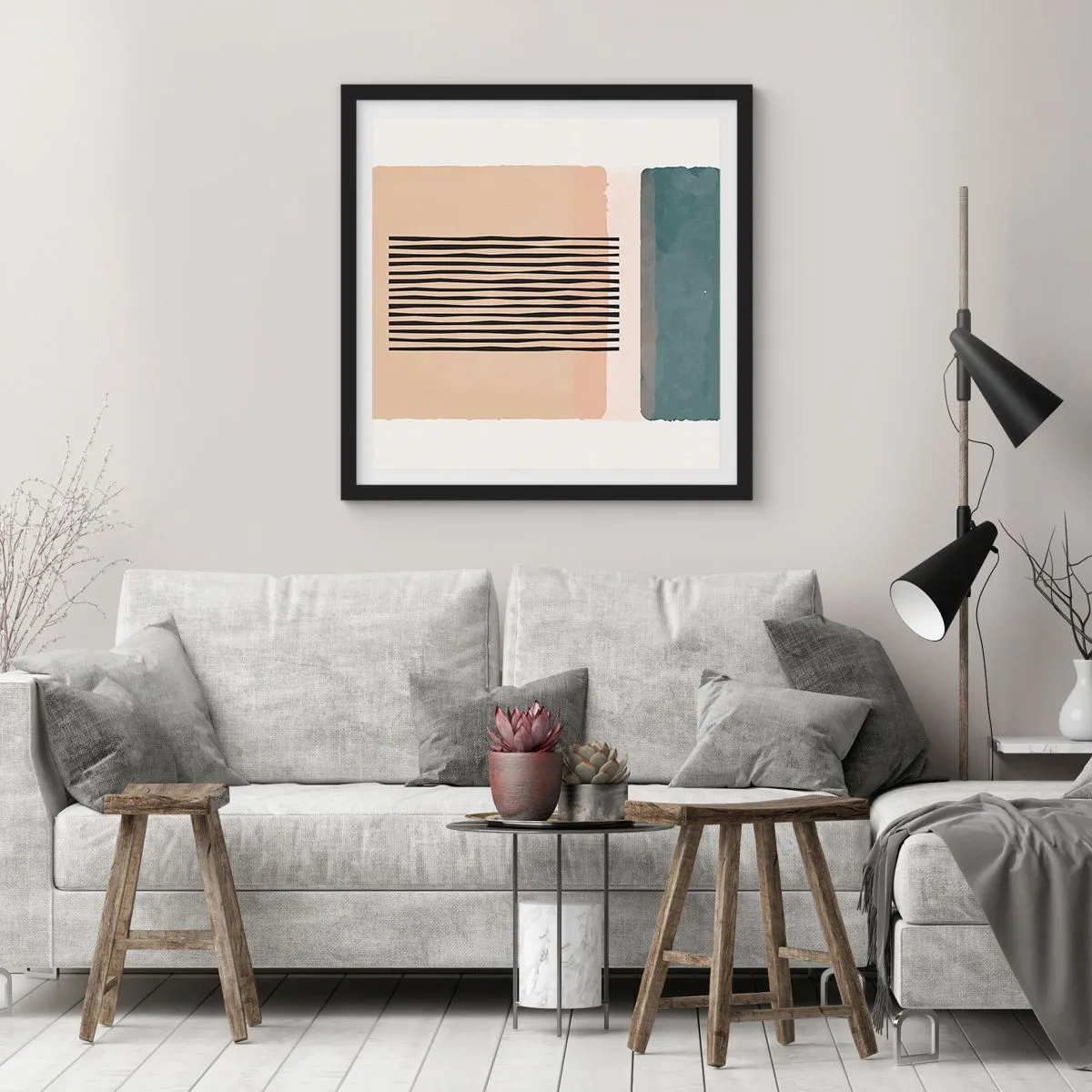 Poszter fehér keretben - Minden rendben - 60x60 cm