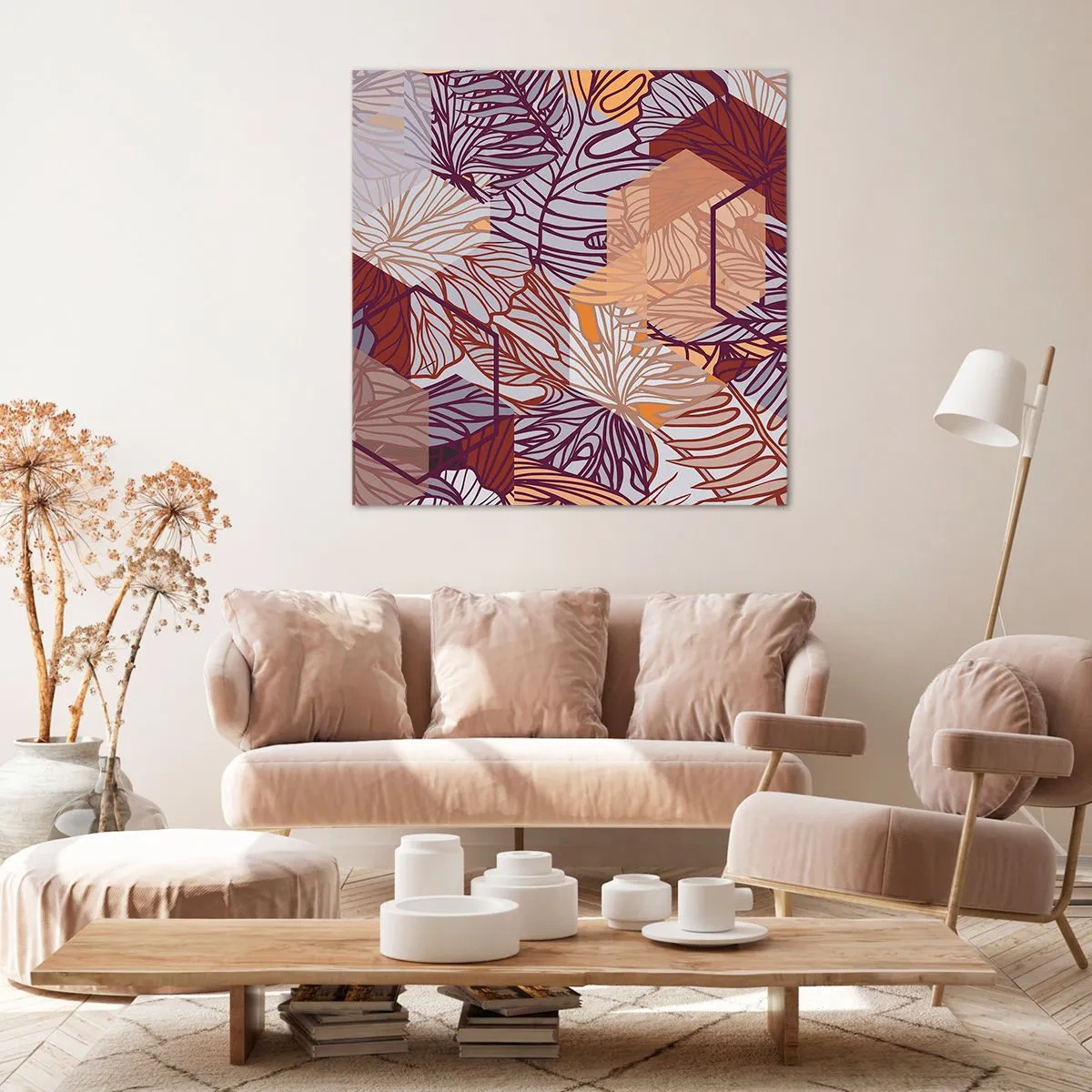 Vászonkép - Lehetetlen kapcsolat a geometria és a természet között - 50x50 cm