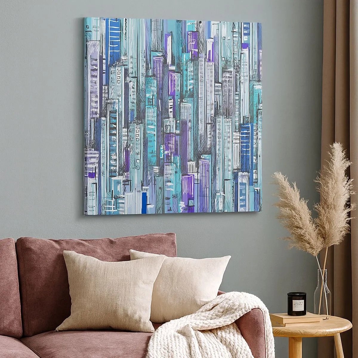 Vászonkép - Kikékült az égtől - 30x30 cm