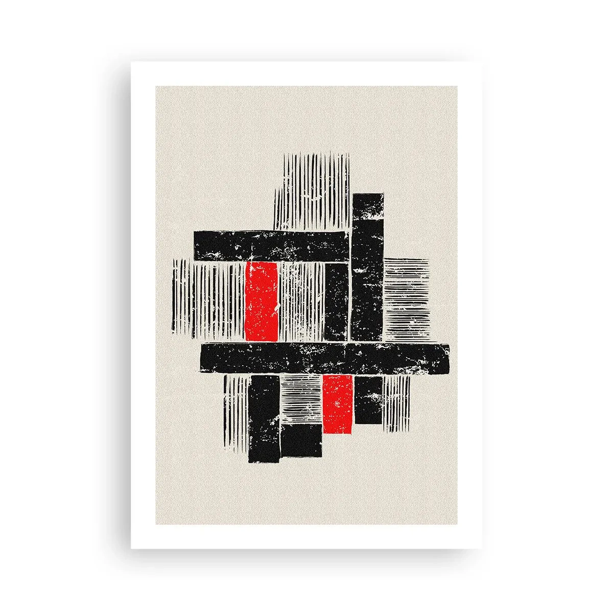 Poszter - Vörös és fekete - 50x70 cm