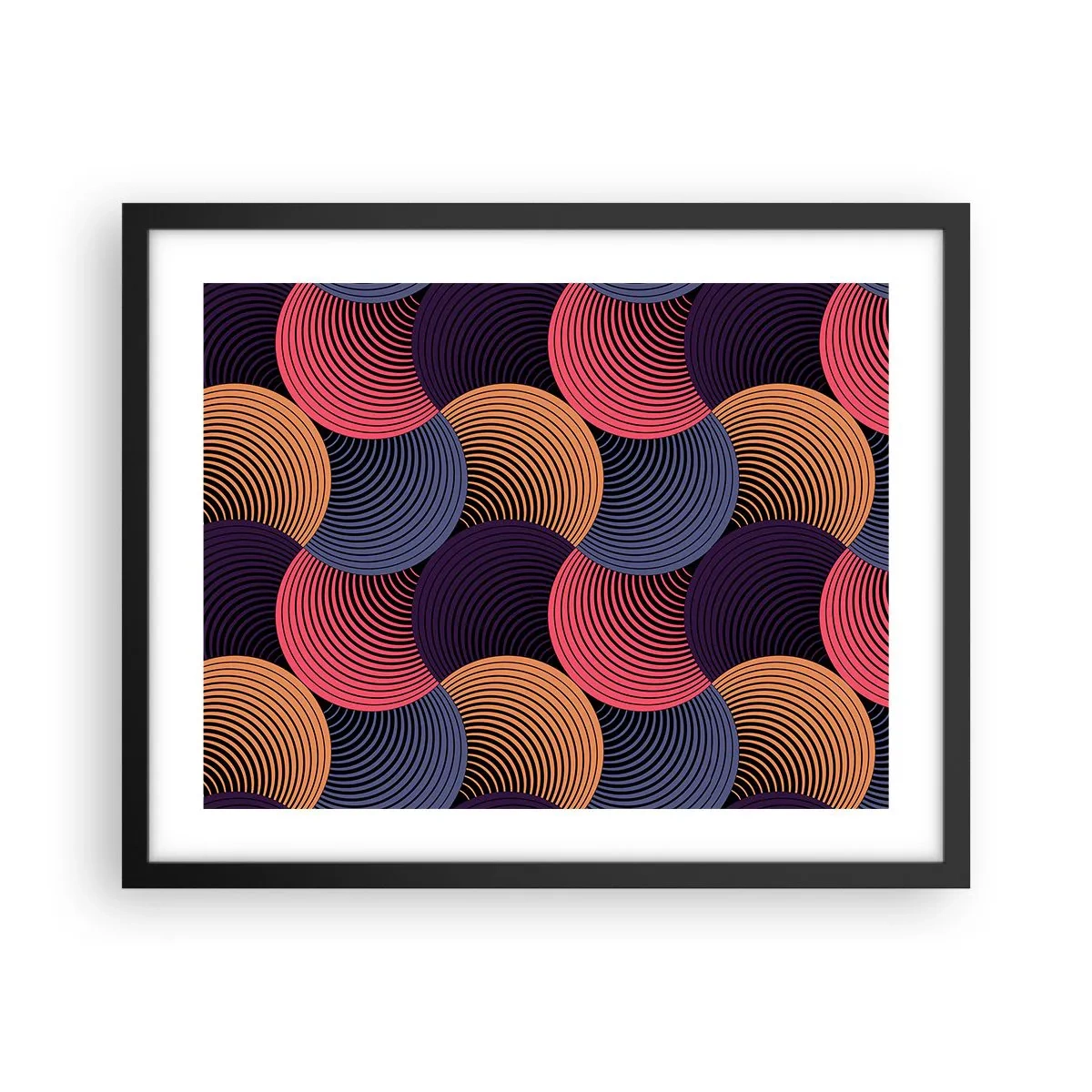 Poszter fehér keretben - Körkörös ritmusban - 50x40 cm