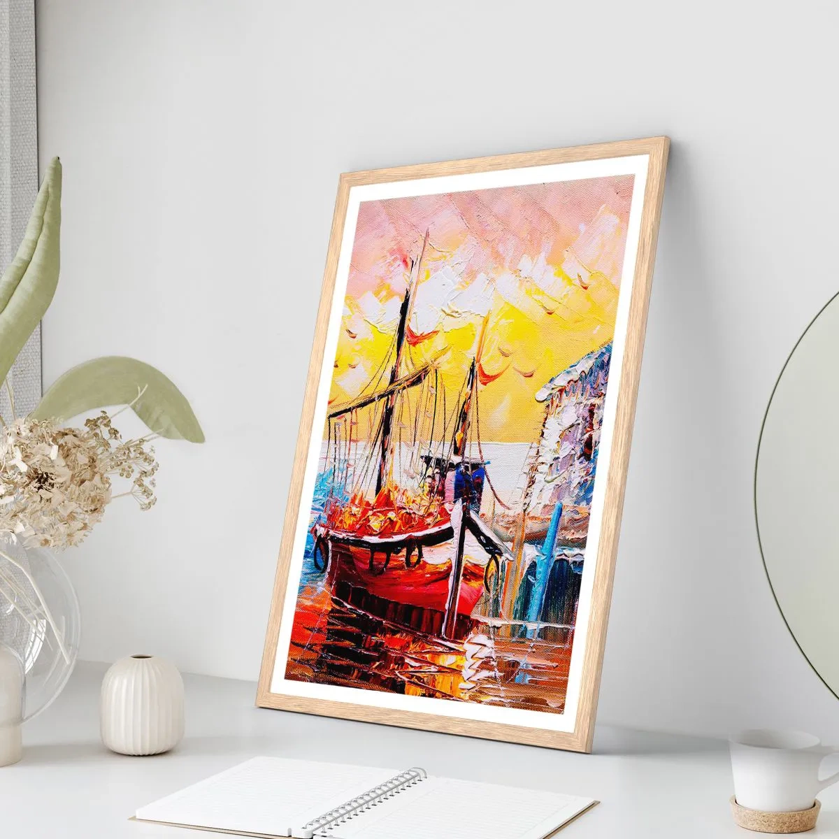 Poszter világos tölgy keretben - Boldog visszatérés - 50x70 cm