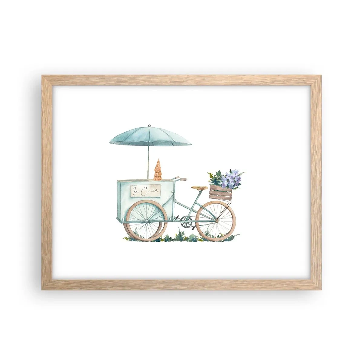 Poszter világos tölgy keretben - A nyár édes emléke - 40x30 cm