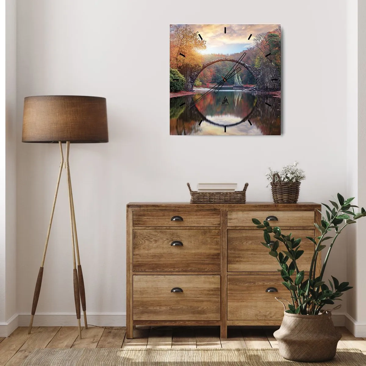 Falióra, Óra - A tükör másik oldalán - 30x30 cm