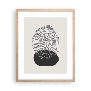 Poszter világos tölgy keretben - Létezés és rángatózás - 40x50 cm