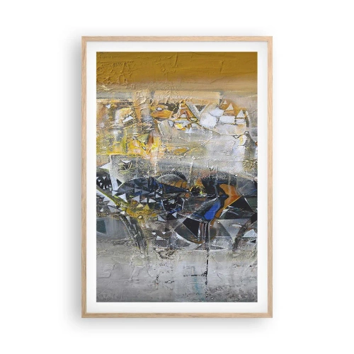 Poszter világos tölgy keretben - Minden rendben lesz - 61x91 cm