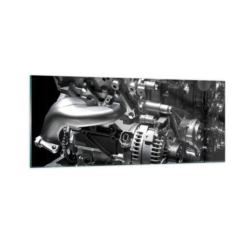 Üveg kép - Acél, szép, erős - 100x40 cm