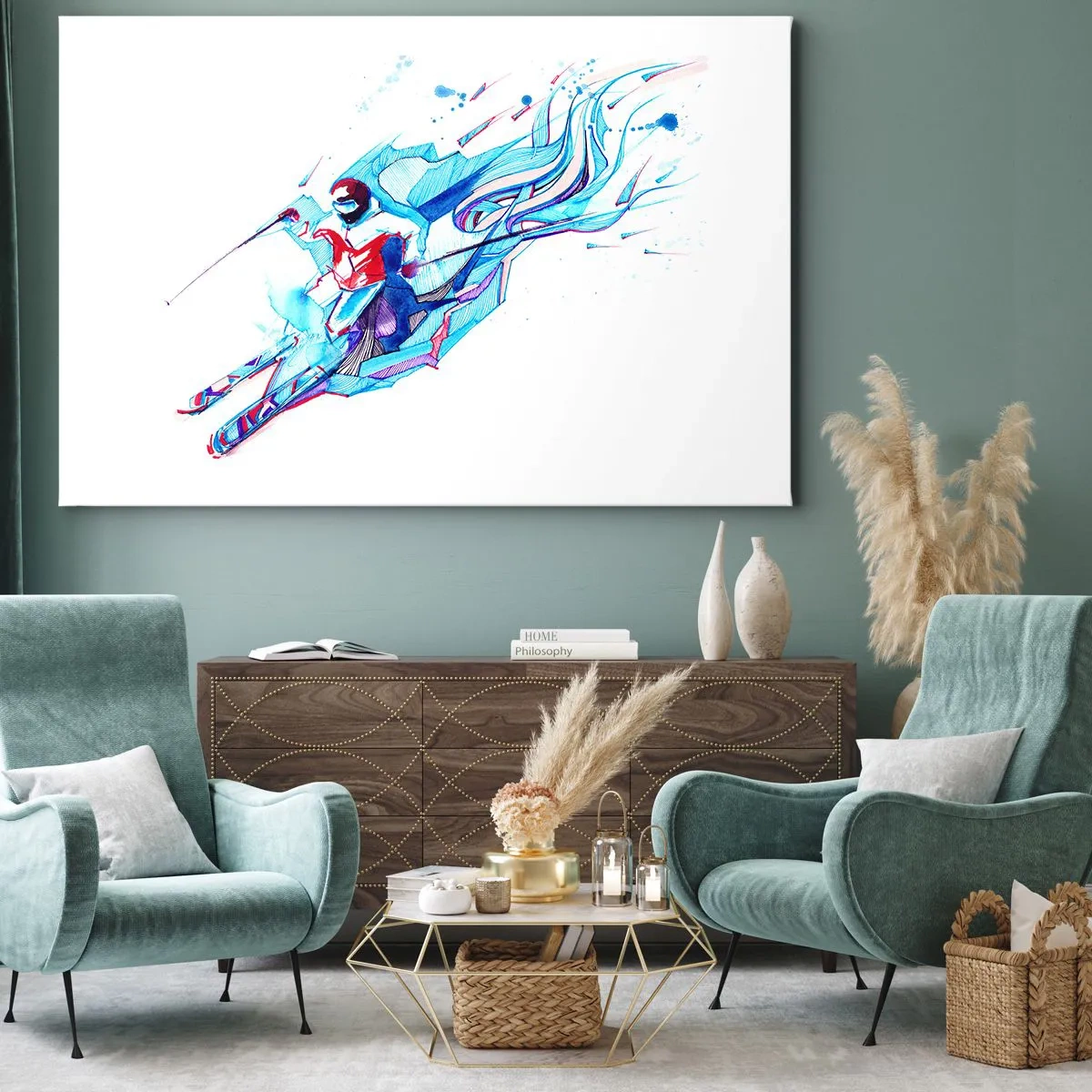 Vászonkép - Őrült rohanás a boldogsághoz - 120x80 cm