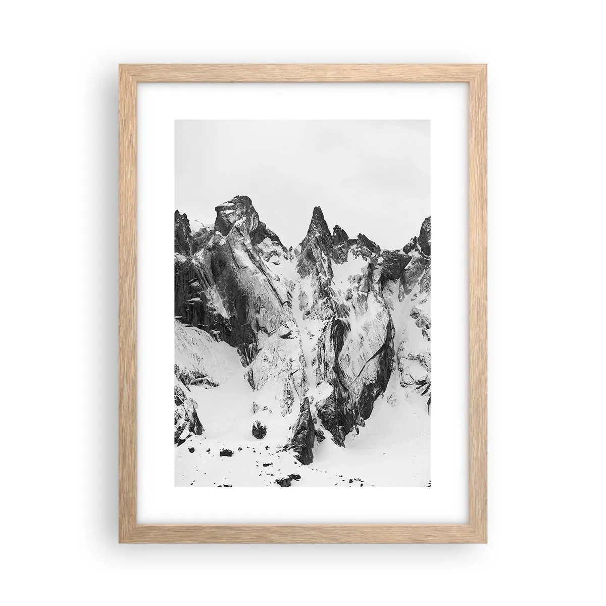 Poszter világos tölgy keretben - Rémes gránit hegygerinc - 30x40 cm