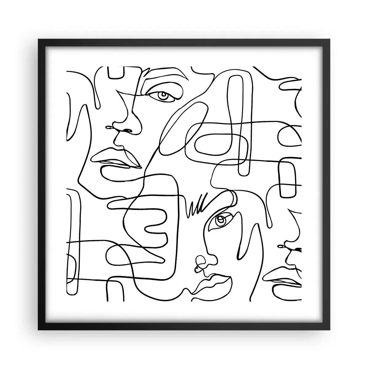 Poszter fehér keretben - Összegabalyodott érzelmekben - 50x50 cm