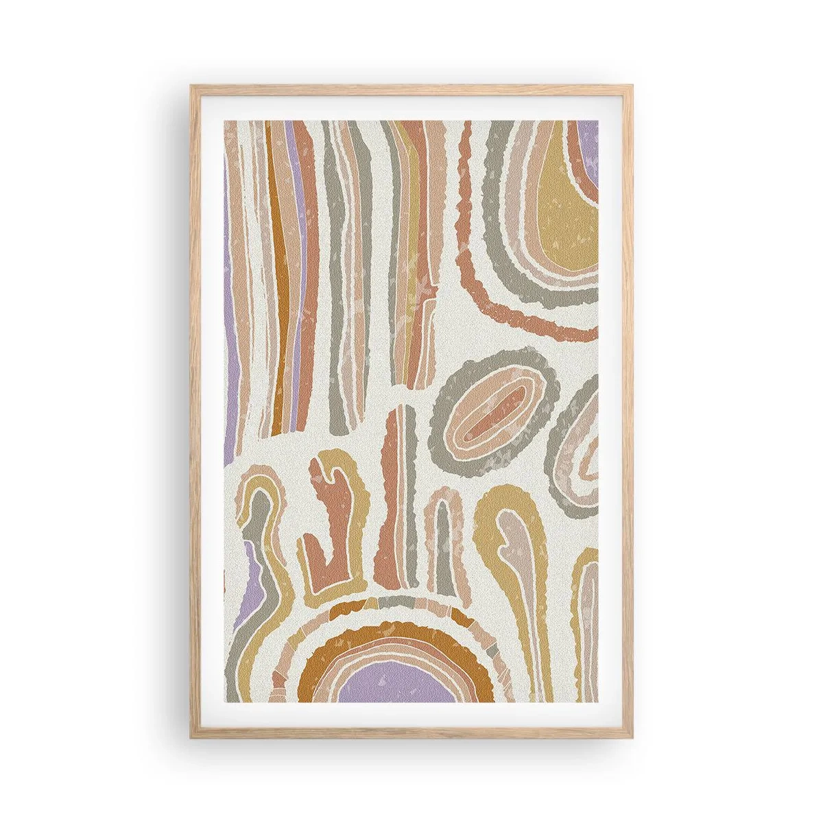 Poszter világos tölgy keretben - Színes keresztmetszetek - 61x91 cm