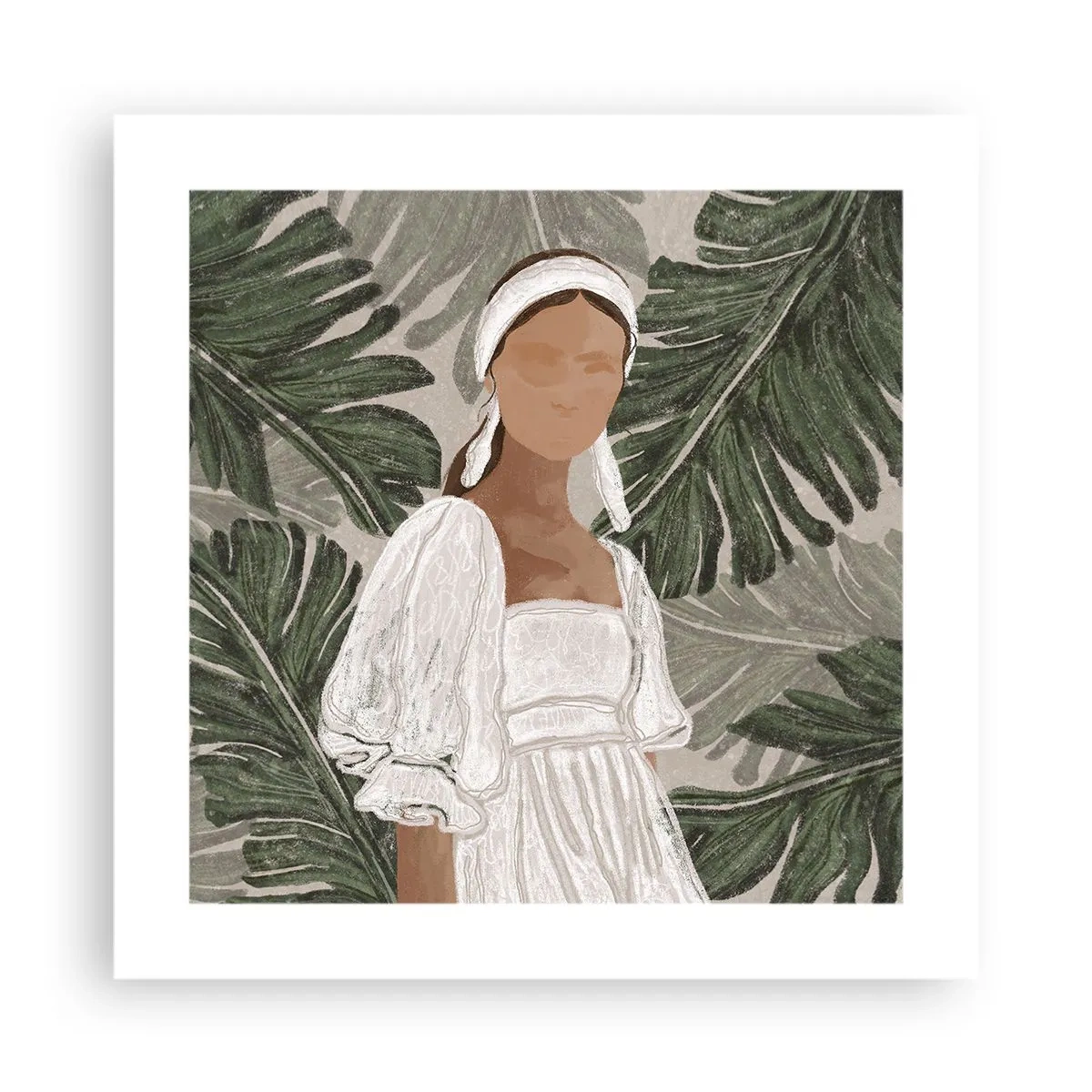 Poszter - Egzotikus portré - 40x40 cm