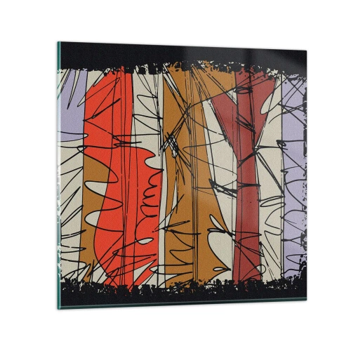 Üveg kép - Spontán kompozíció - 60x60 cm