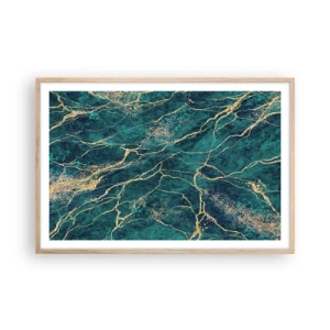 Poszter világos tölgy keretben - Aranybánya - 91x61 cm