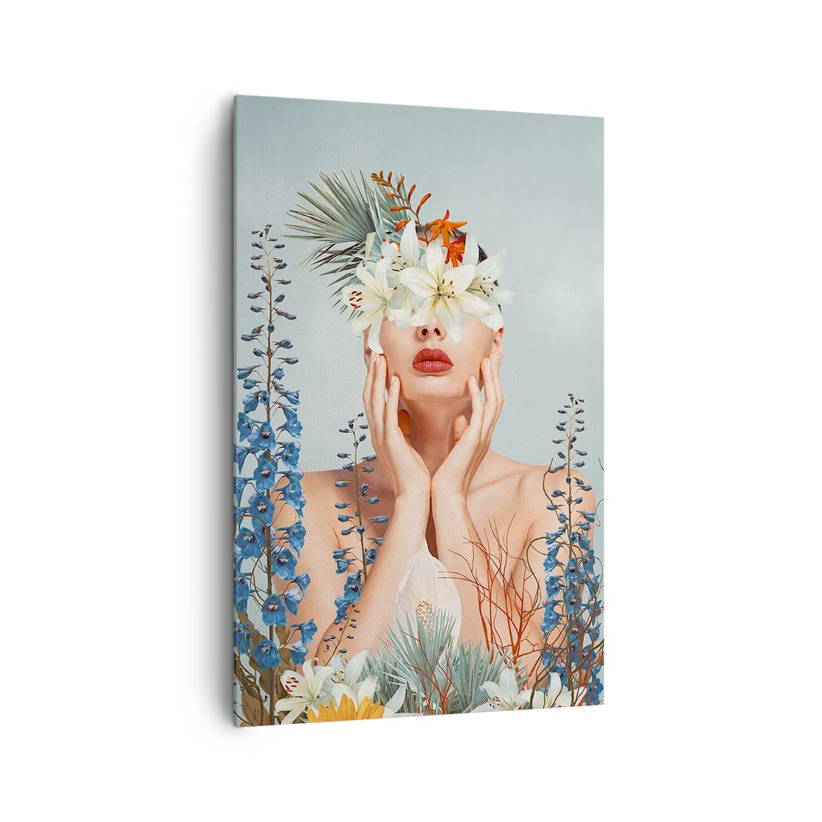 Vászonkép - Virág-nő - 80x120 cm