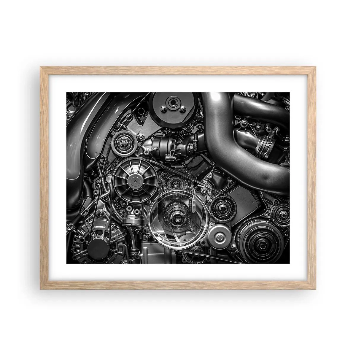 Poszter világos tölgy keretben - A mechanika költészete - 50x40 cm