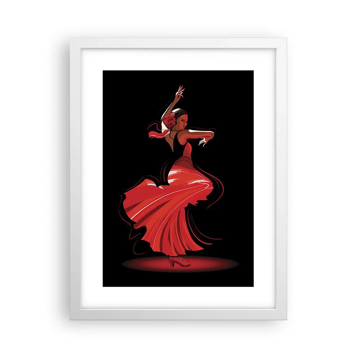 Poszter fekete keretben - A flamenco tüzes szelleme - 30x40 cm