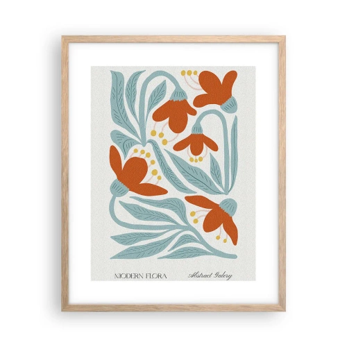 Poszter világos tölgy keretben - A föld felé, a nap felé - 40x50 cm