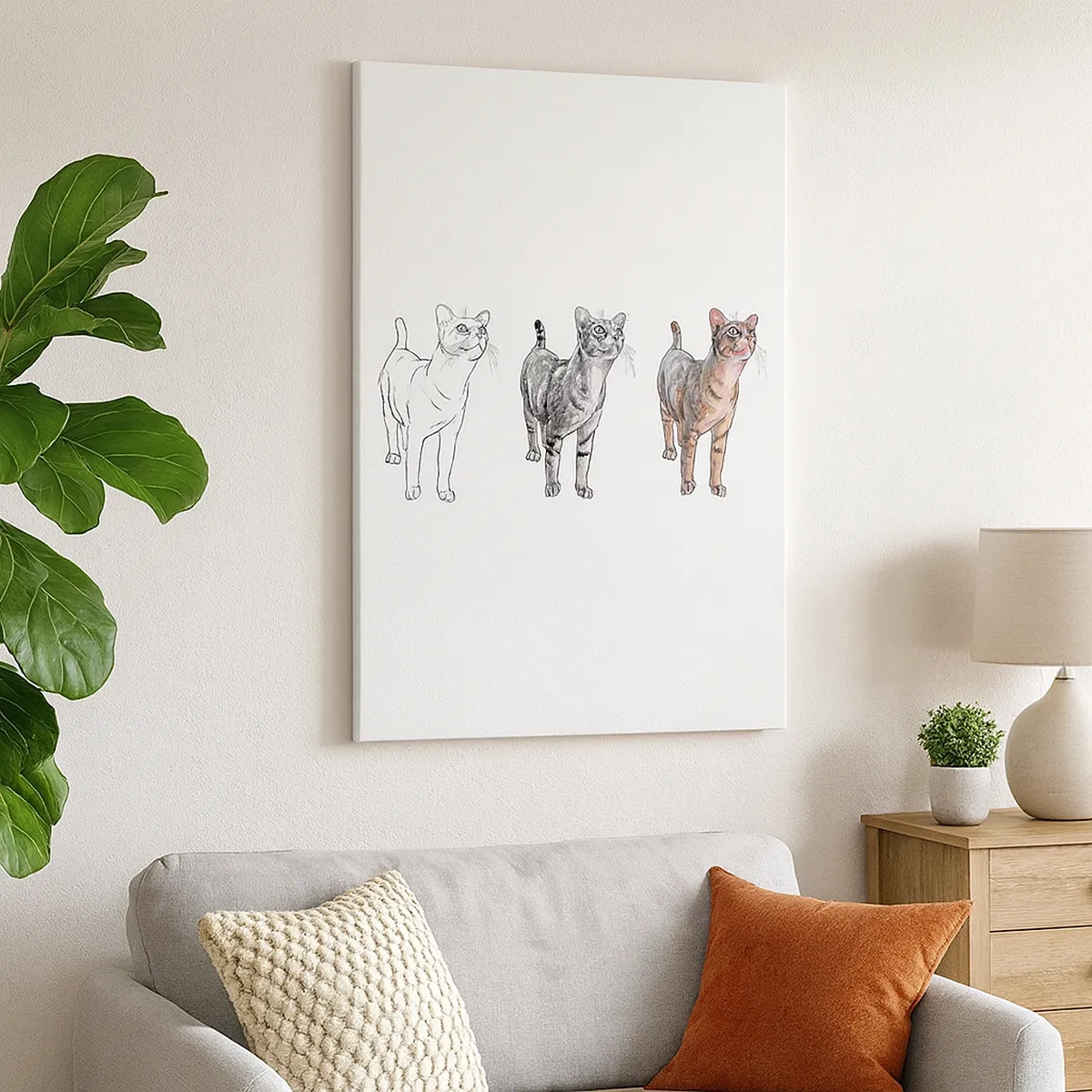 Vászonkép - Rajz lecke - 50x70 cm