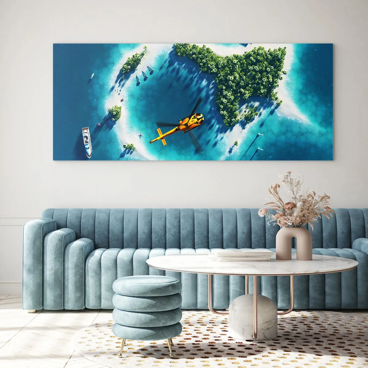 Üveg kép - Vegyél magadnak egy szigetet - 160x50 cm