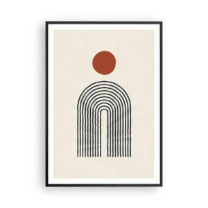 Poszter fehér keretben - Formák és színek vonzalma - 70x100 cm