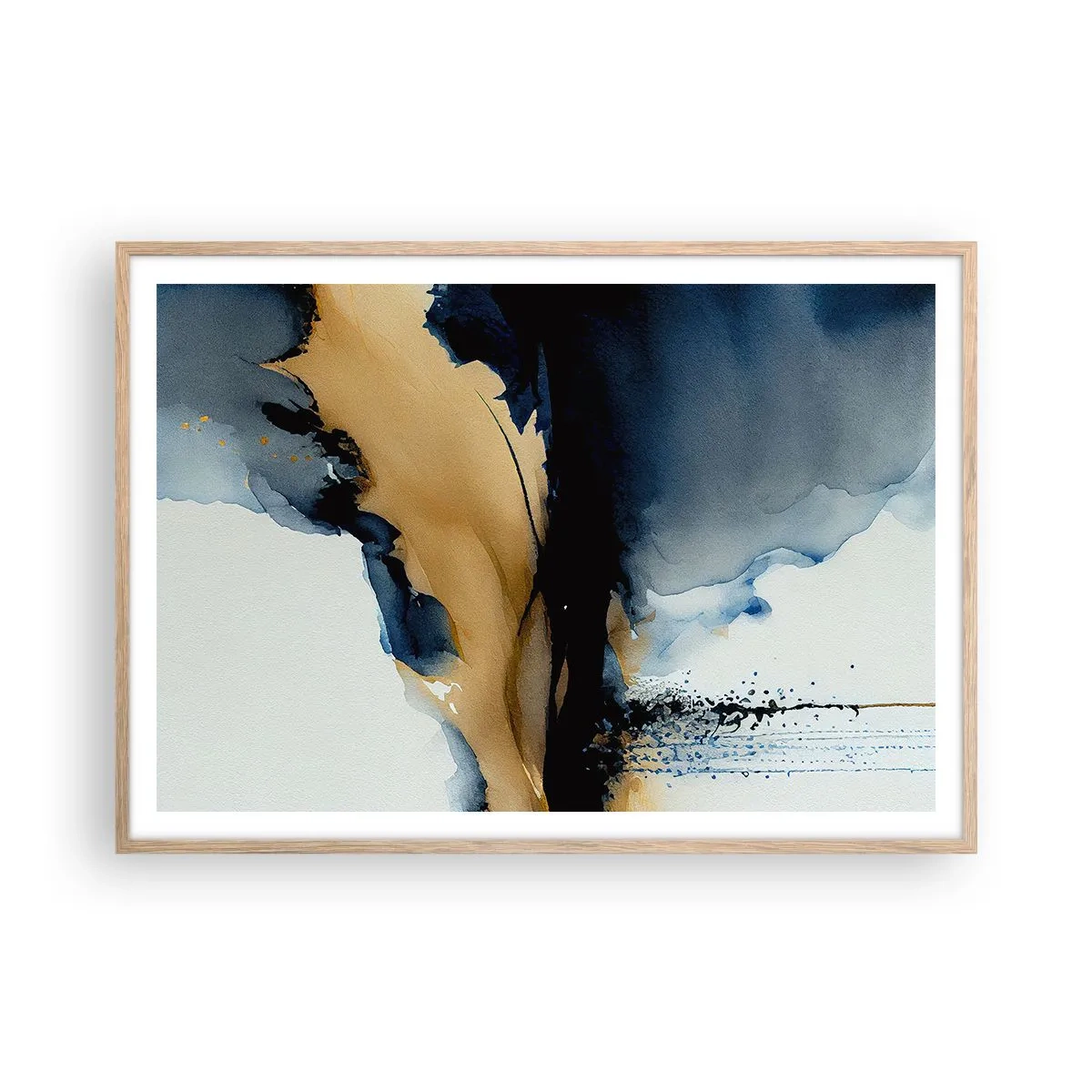 Poszter világos tölgy keretben - A fátyol mögött - 100x70 cm