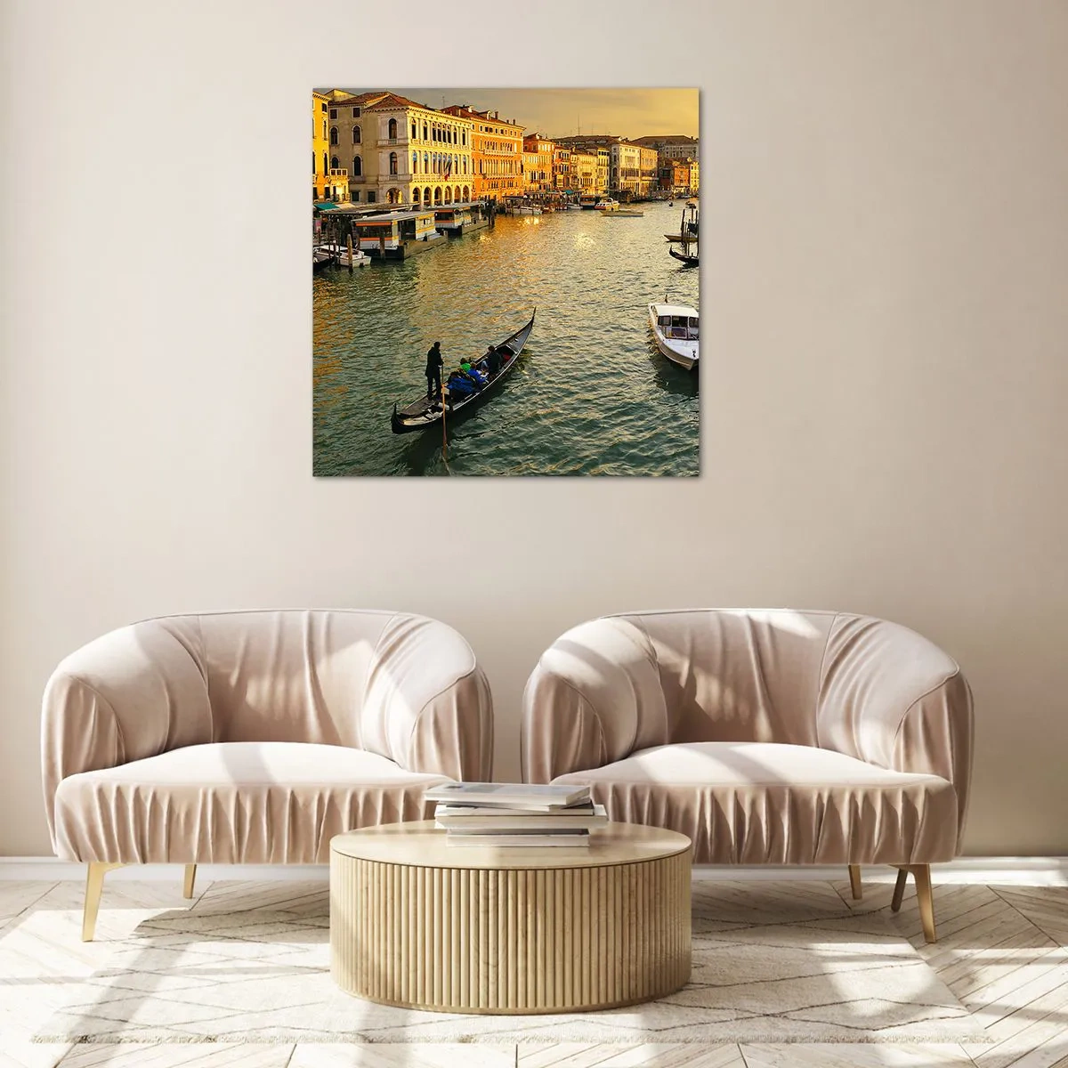 Üveg kép - Az utca napos oldalán - 40x40 cm