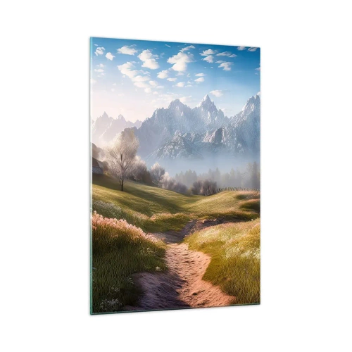 Üveg kép - Idilli völgy - 70x100 cm