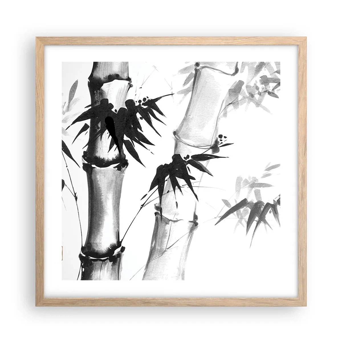 Poszter világos tölgy keretben - Közelkép a keletről - 50x50 cm